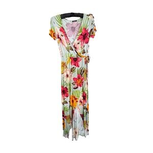 popular basics maxi dress Popular Basics Grey Side Swipe Maxi Dress Womens Size M